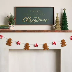 Christmas Art & Wall Decor>Kirklands Home Gingerbread and Peppermint Christmas Banner