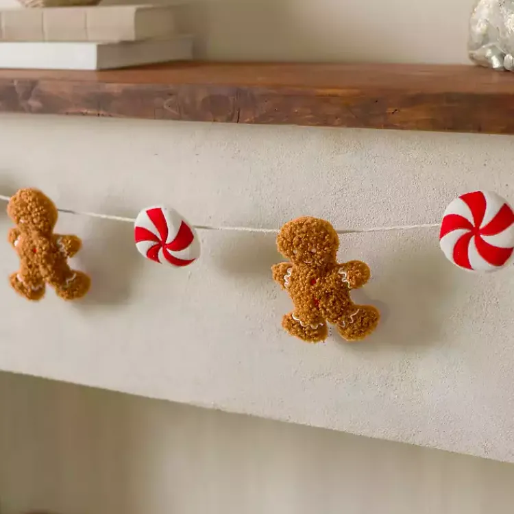Christmas Art & Wall Decor>Kirklands Home Gingerbread and Peppermint Christmas Banner