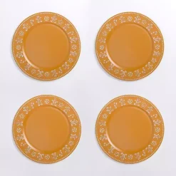 Kirklands Home Gingerbread Christmas Chargers, Set of 4 Brown Outlet