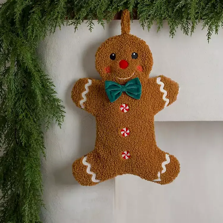 Christmas Stockings & Stocking Holders>Kirklands Home Gingerbread Christmas Stocking Brown