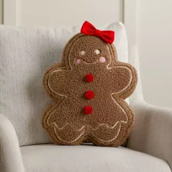 Pillows>Kirklands Home Gingerbread Girl Pillow Brown