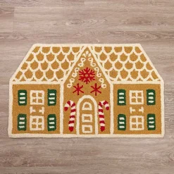 Christmas Decorations>Kirklands Home Gingerbread House Hooked Floor Mat