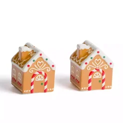 Kirklands Home Gingerbread House 2-pc. Salt & Pepper Shaker Set Brown Best