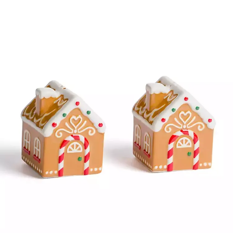 Kirklands Home Gingerbread House 2-pc. Salt & Pepper Shaker Set Brown Best