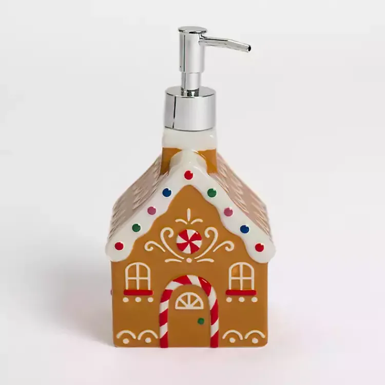 Kirklands Home Gingerbread House Soap Dispenser Brown Online