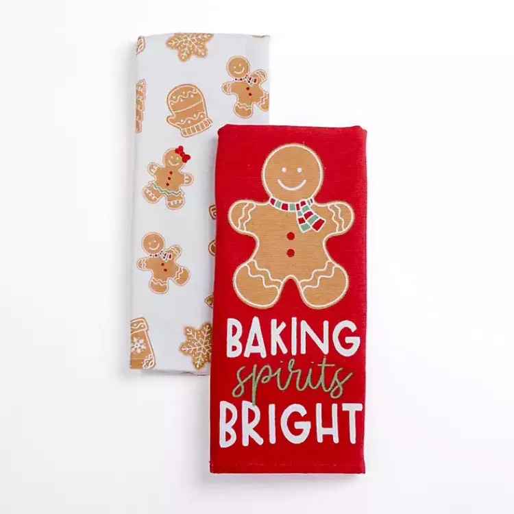 Kirklands Home Gingerbread Kitchen Towels, Set of 2 Discount