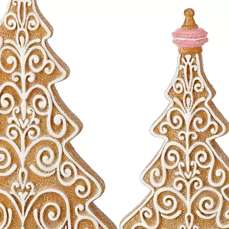 Christmas Decorations>Kirklands Home Gingerbread Tree Table Decorations, Set of 2
