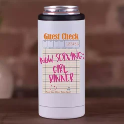 Kirklands Home Girl Dinner Stainless Steel Koozie White Hot
