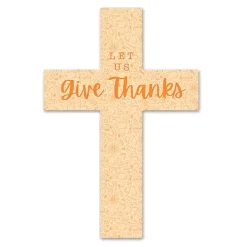 Fall>Kirklands Home Give Thanks Cross Wall Plaque Orange