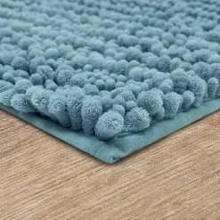 Kirklands Home Glacier Lofty Pile Chenille Bath Mat, 45 in. Blue Best