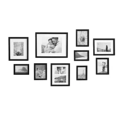 Kirklands Home Glam Black 10-pc. Gallery Wall Frame Set New