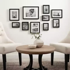 Kirklands Home Glam Black 10-pc. Gallery Wall Frame Set New