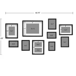 Kirklands Home Glam Black 10-pc. Gallery Wall Frame Set New