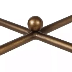 Kirklands Home Glass and Metal Rectangle Porter Coffee Table Gold New