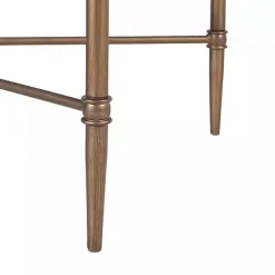 Kirklands Home Glass and Metal Rectangle Porter Coffee Table Gold New