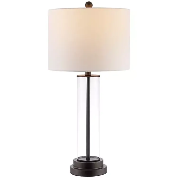 Kirklands Home Glass Column Cassian Table Lamp White Online