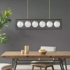 Kirklands Home Glass Globes Rectangle Chandelier Best