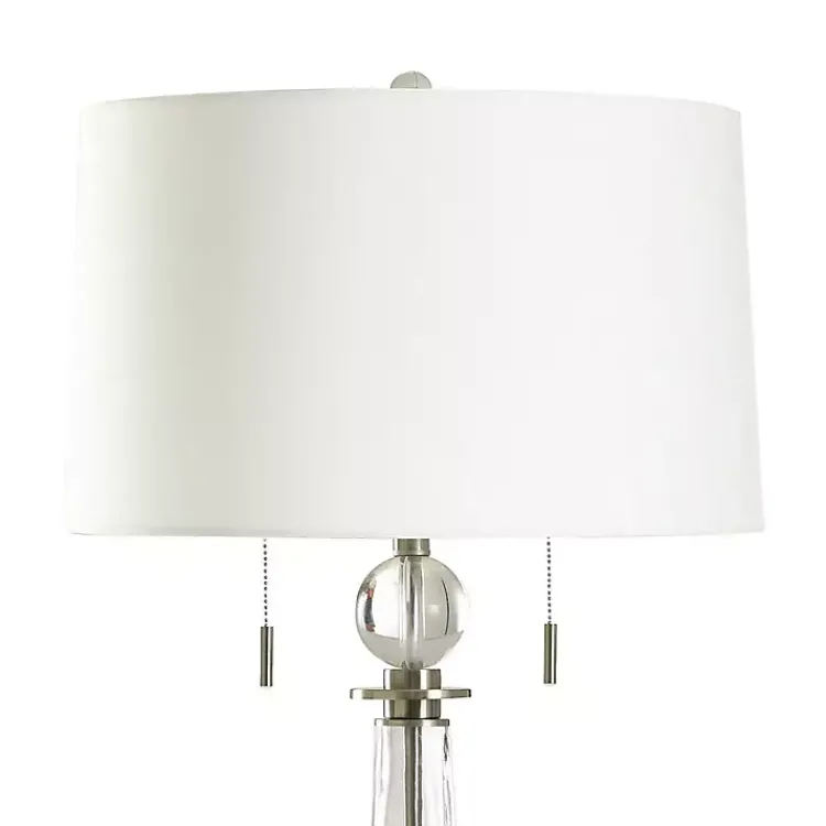 Kirklands Home Glass Textured Teardrop Table Lamp White Discount