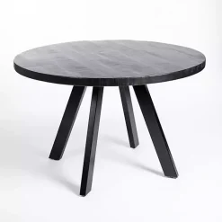 Kirklands Home Glenn Midnight Wood Dining Table Black New