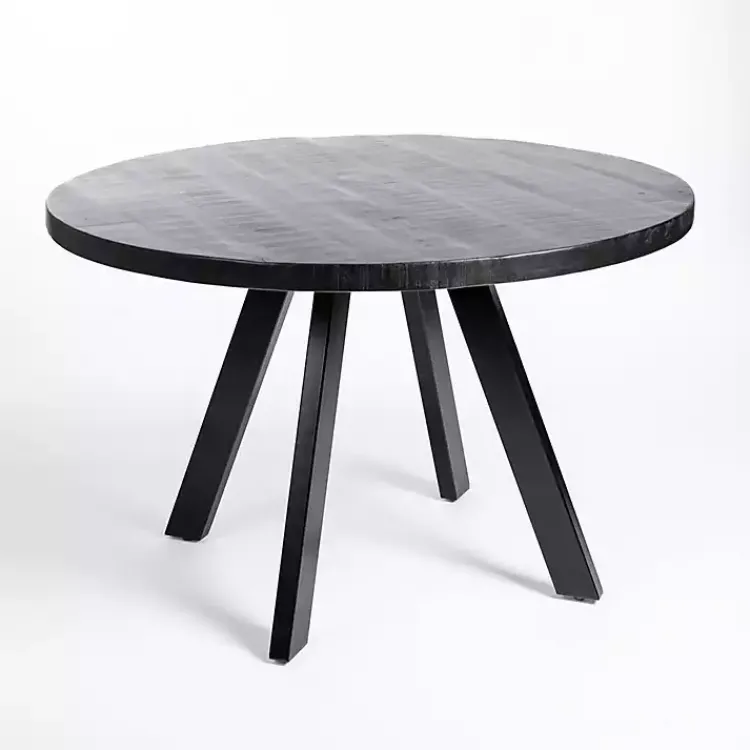 Kirklands Home Glenn Midnight Wood Dining Table Black New