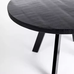 Kirklands Home Glenn Midnight Wood Dining Table Black New