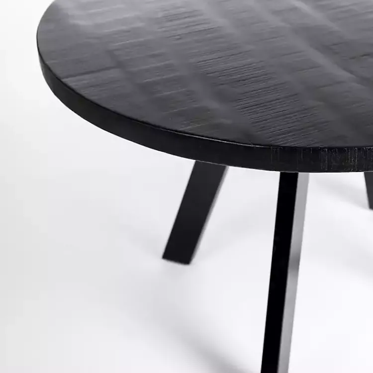 Kirklands Home Glenn Midnight Wood Dining Table Black New