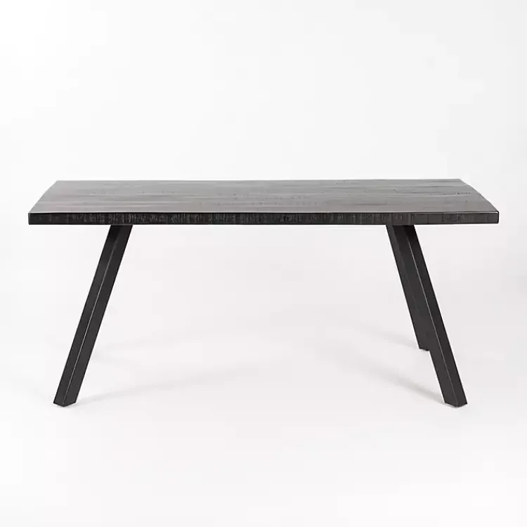 Kirklands Home Glenn Midnight Wood Rectangular Dining Table Black Hot