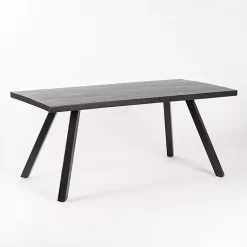 Kirklands Home Glenn Midnight Wood Rectangular Dining Table Black Hot