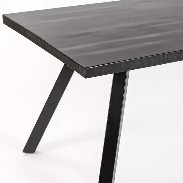 Kirklands Home Glenn Midnight Wood Rectangular Dining Table Black Hot