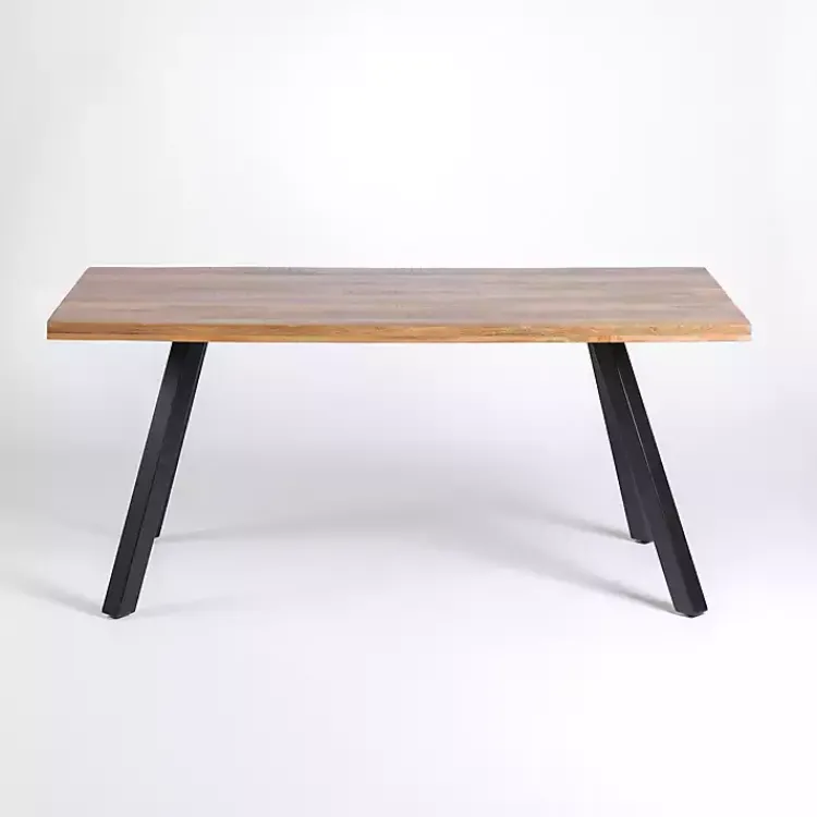 Kirklands Home Glenn Natural Wood Rectangular Dining Table Brown Sale