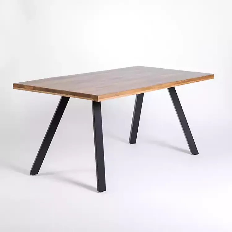 Kirklands Home Glenn Natural Wood Rectangular Dining Table Brown Sale