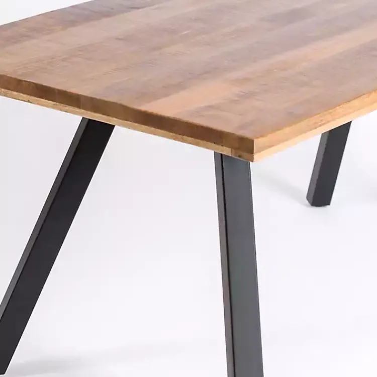 Kirklands Home Glenn Natural Wood Rectangular Dining Table Brown Sale