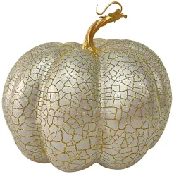 Fall>Kirklands Home Glitter Crackle Champagne Pumpkin Gold