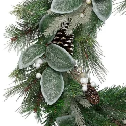 Christmas Wreaths>Kirklands Home Glitter Frost Berry Pine Christmas Wreath