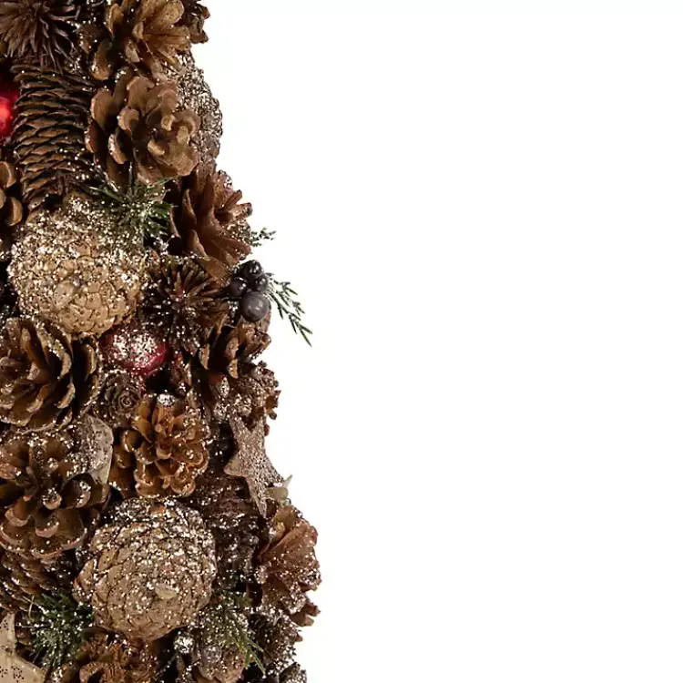 Christmas Decorations>Kirklands Home Glitter Pinecone Christmas Tree Brown