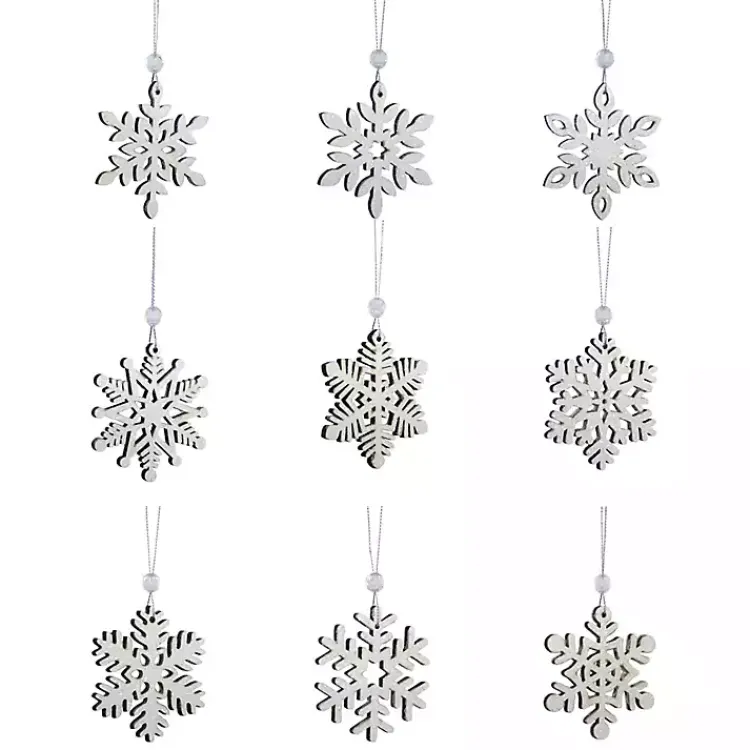 Christmas Ornaments>Kirklands Home Glitter Snowflake 18-pc. Christmas Ornament Set