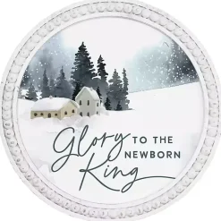 Christmas Art & Wall Decor>Kirklands Home Glory to the Newborn King Round Wall Plaque
