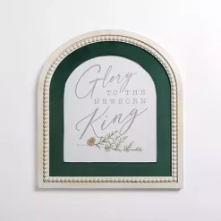 Christmas Art & Wall Decor>Kirklands Home Glory to the Newborn King Arch Framed Art Print