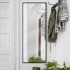 Kirklands Home Glossy Black Frame Leaning Mirror New