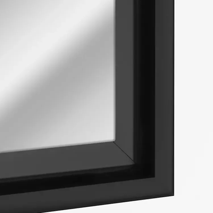 Kirklands Home Glossy Black Frame Leaning Mirror New