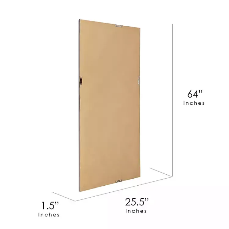 Kirklands Home Glossy Black Frame Leaning Mirror New