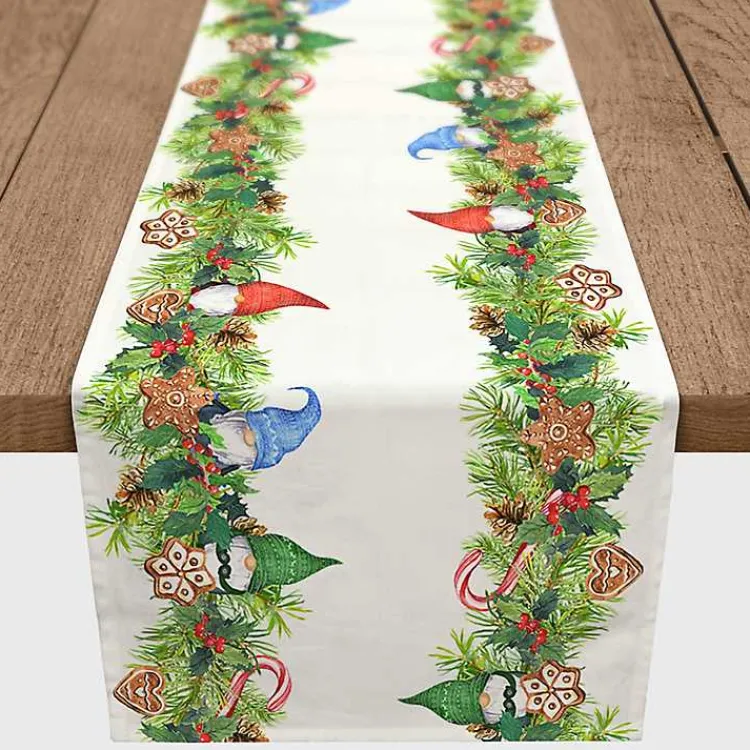 Kirklands Home Gnome and Cookies Twill Table Runner, 72 in. Multi New