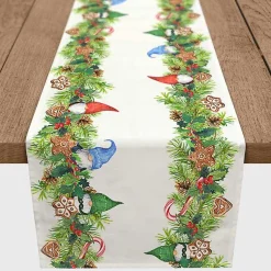 Kirklands Home Gnome and Cookies Twill Table Runner, 90 in. Multi Outlet