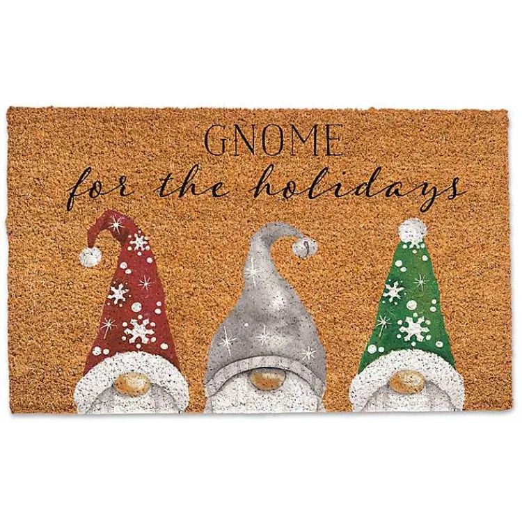 Outdoor Christmas Decorations>Kirklands Home Gnome for the Holidays Doormat