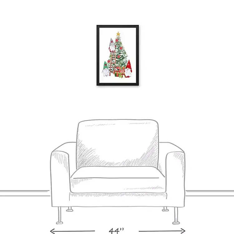Christmas Art & Wall Decor>Kirklands Home Gnomes Decorating Christmas Tree Wall Plaque