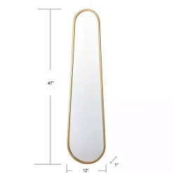 Kirklands Home Gold Abstract Oblong Wall Mirror New
