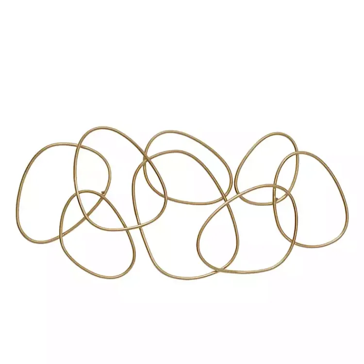 Kirklands Home Abstract Rings Metal Wall Plaque Gold