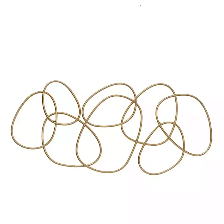 Kirklands Home Abstract Rings Metal Wall Plaque Gold