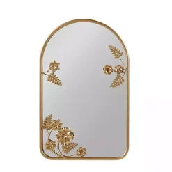 Kirklands Home Gold Adaline Floral Arched Wall Mirror Outlet