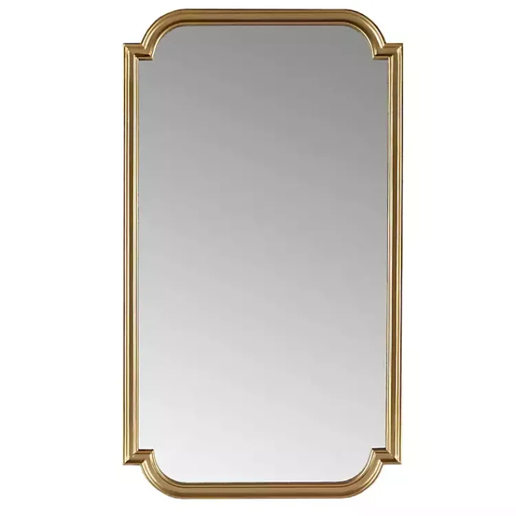 Kirklands Home Gold Adelaide Scalloped Rectangular Wall Mirror